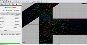 Heat flow direction visualization