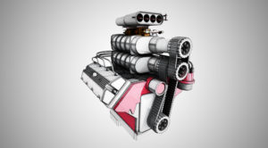 Engine rendered with SketchFX and AmbientOcclusion