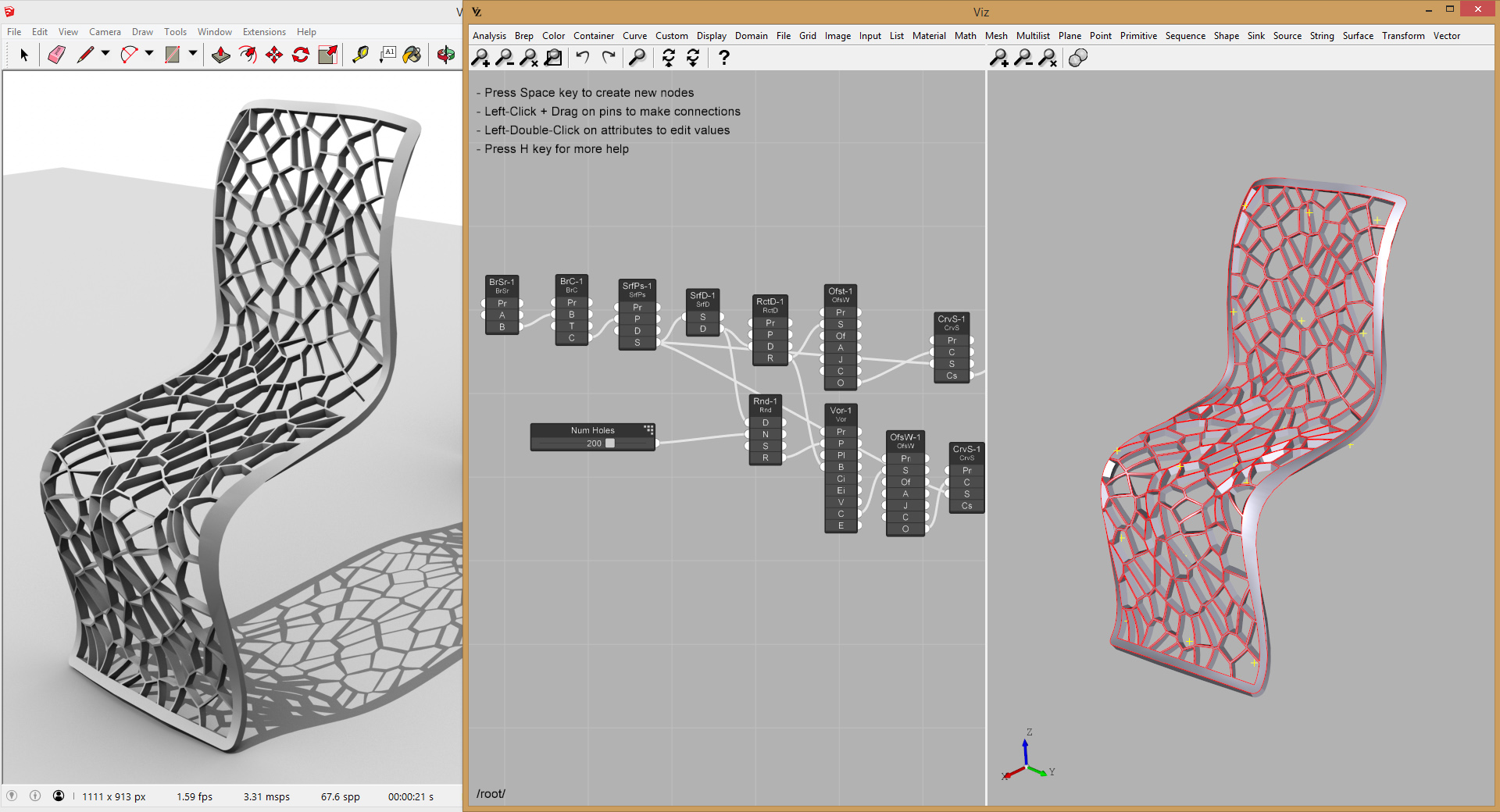 Viz Pro Voronoi Chair