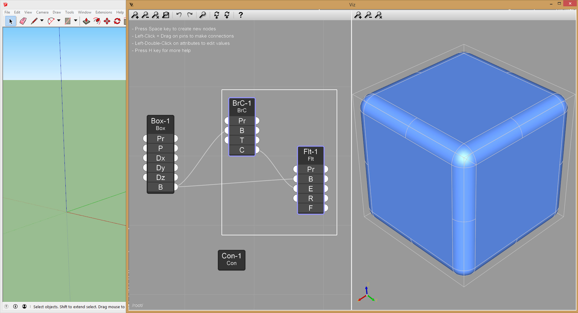 Viz Pro cut nodes