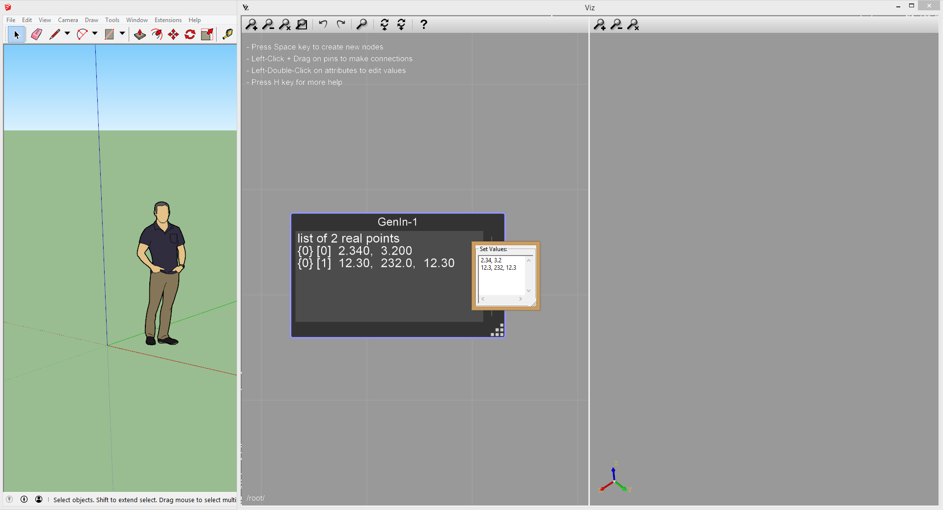 Viz Pro point input