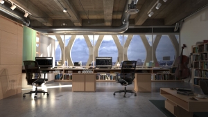 FluidRay coworking space rendering