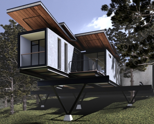 SketchUp Hill Villa Rendering