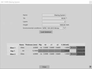 ISO 15099 glazing system